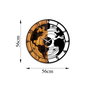 Wallity Reloj de pared World Map en Nogal y Negro